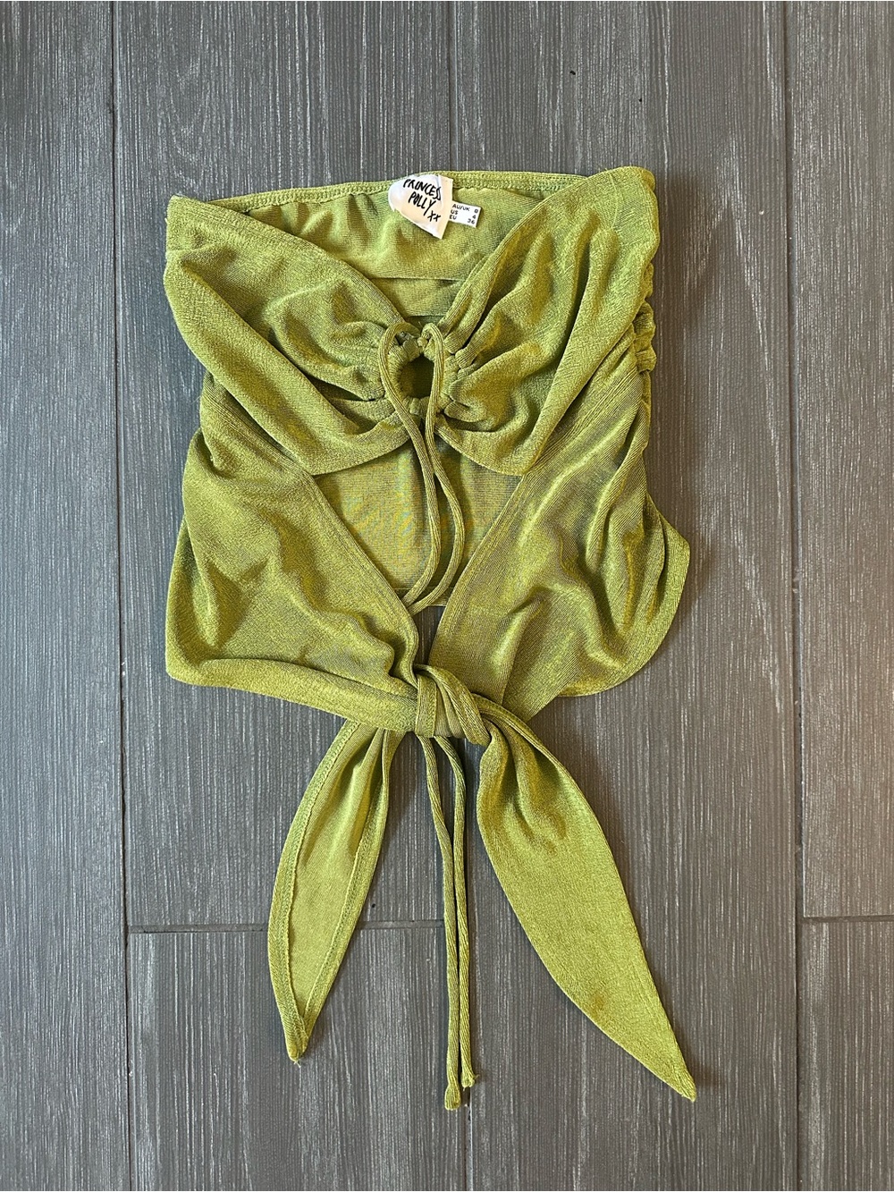 Princess Polly Green Wrap Top